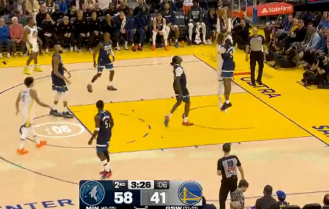 波尔津吉斯暴扣掀翻勇士 森林狼狂胜17分奠定西